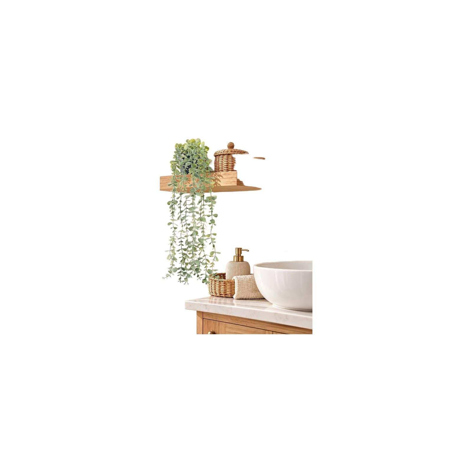 Eucalyptus Wall Duo — Faux Greenery Included — product photo 1